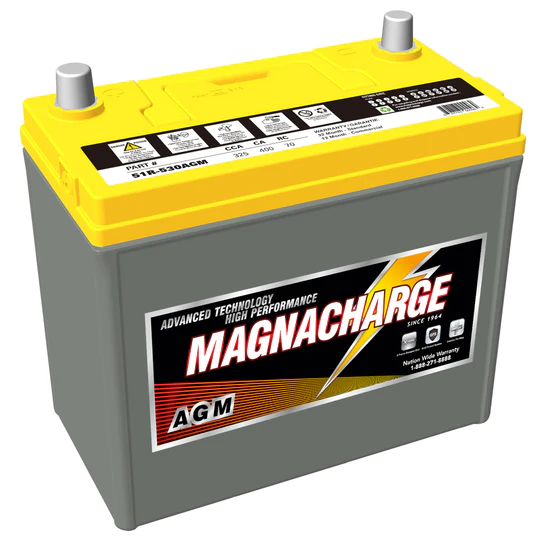 Magnacharge 51R-530AGM Group 51R Automotive Starting AGM Battery, 325CCA, 400CA, 70RC