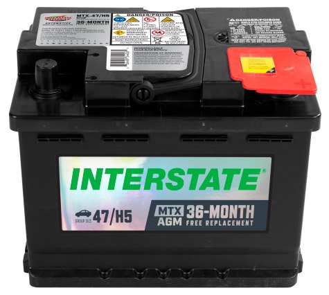 Interstate MTX-47/H5 Group H5 (47) AGM Automotive Battery